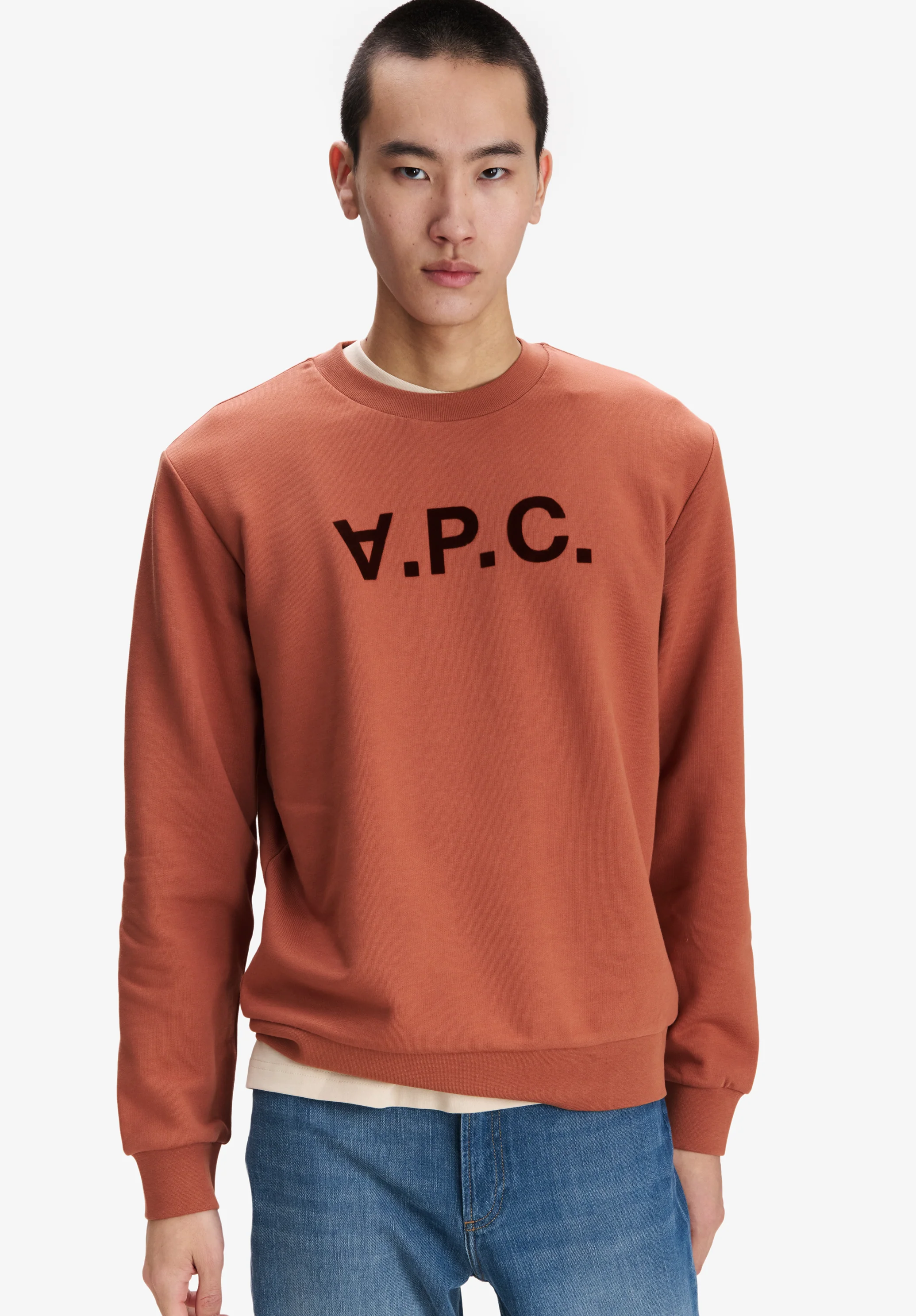 Brick red sweatshirt with V.P.C. logo - Image 4