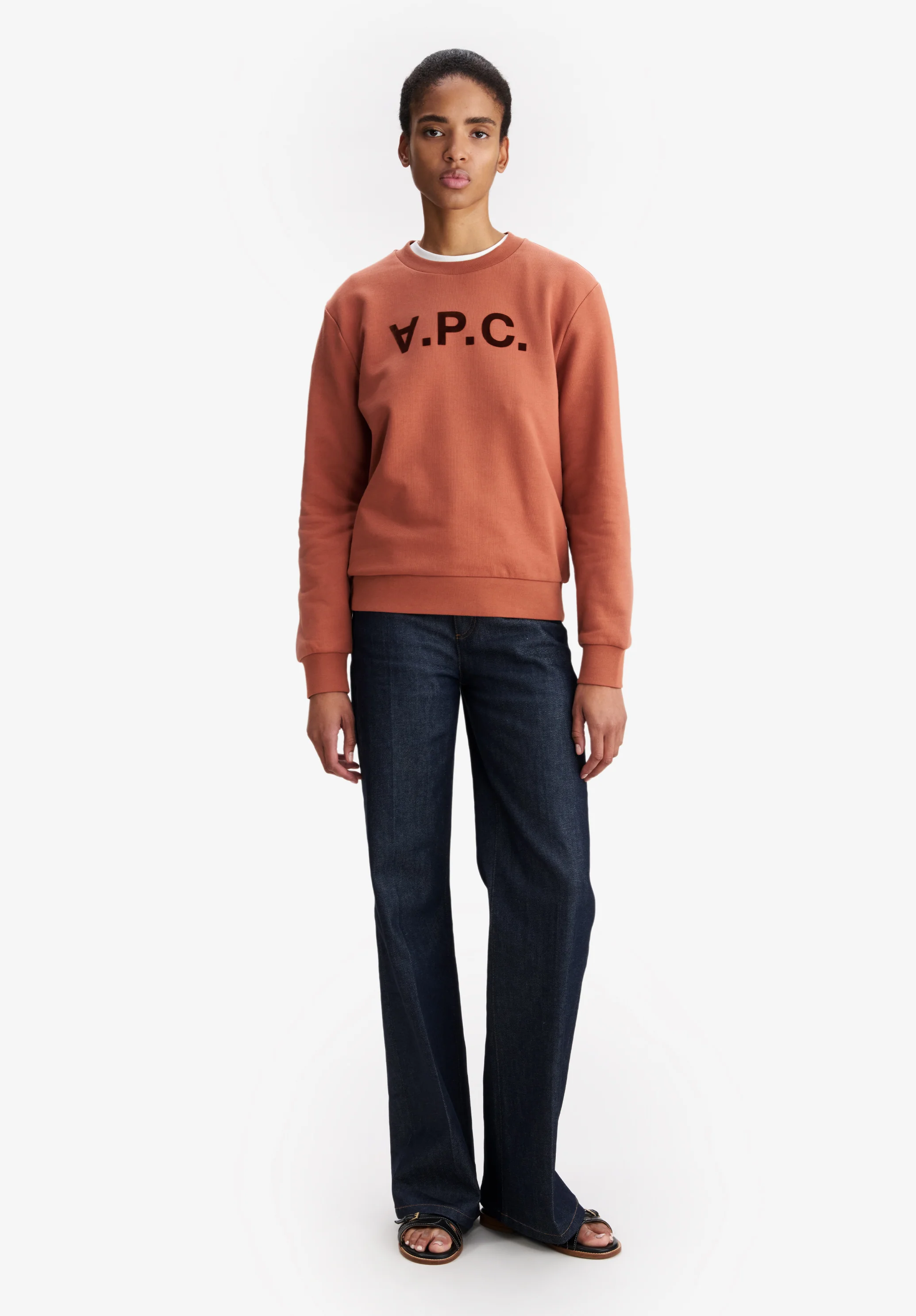 Brick red sweatshirt with V.P.C. logo - Image 5