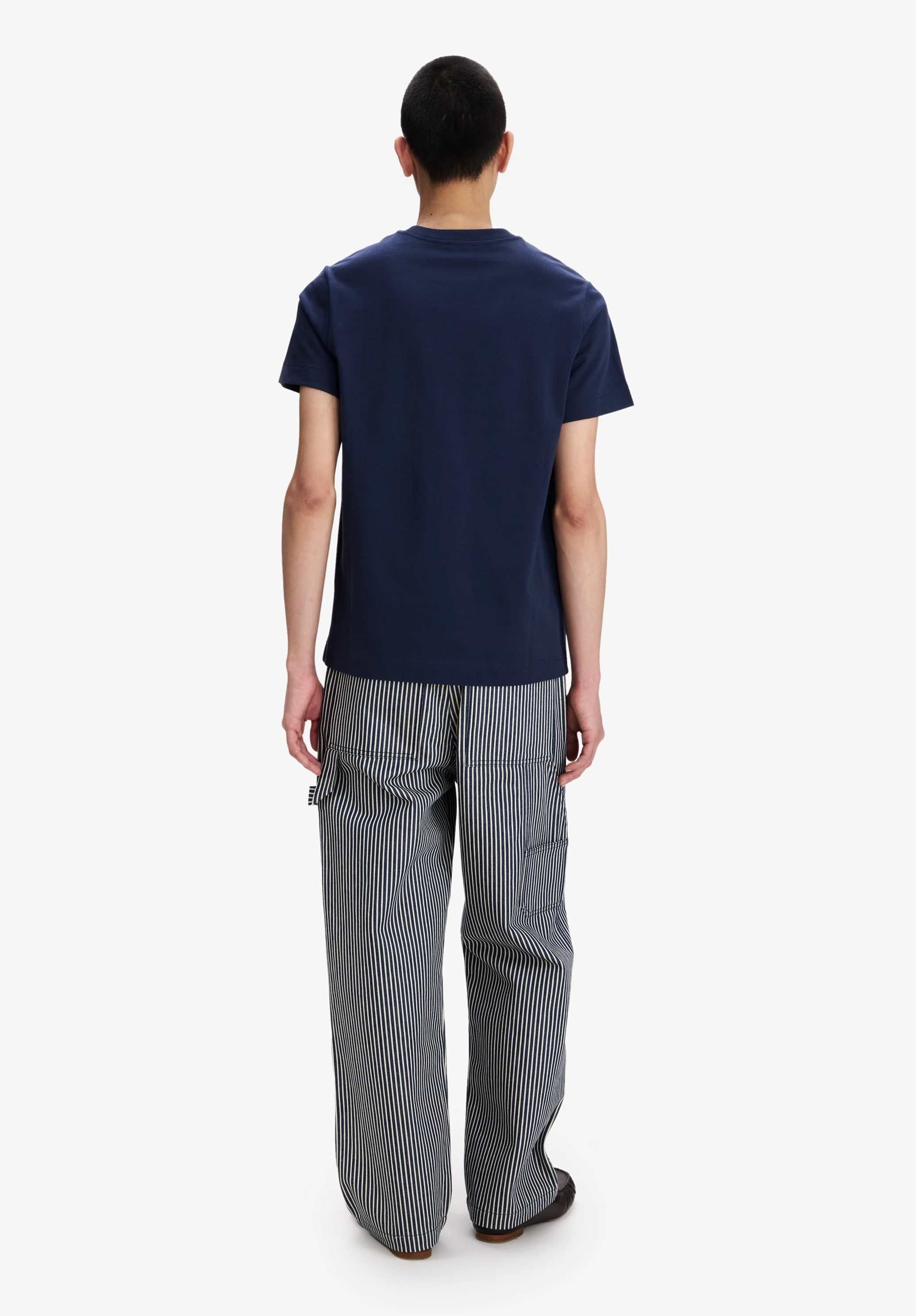 Dark blue organic cotton T-shirt - Image 3