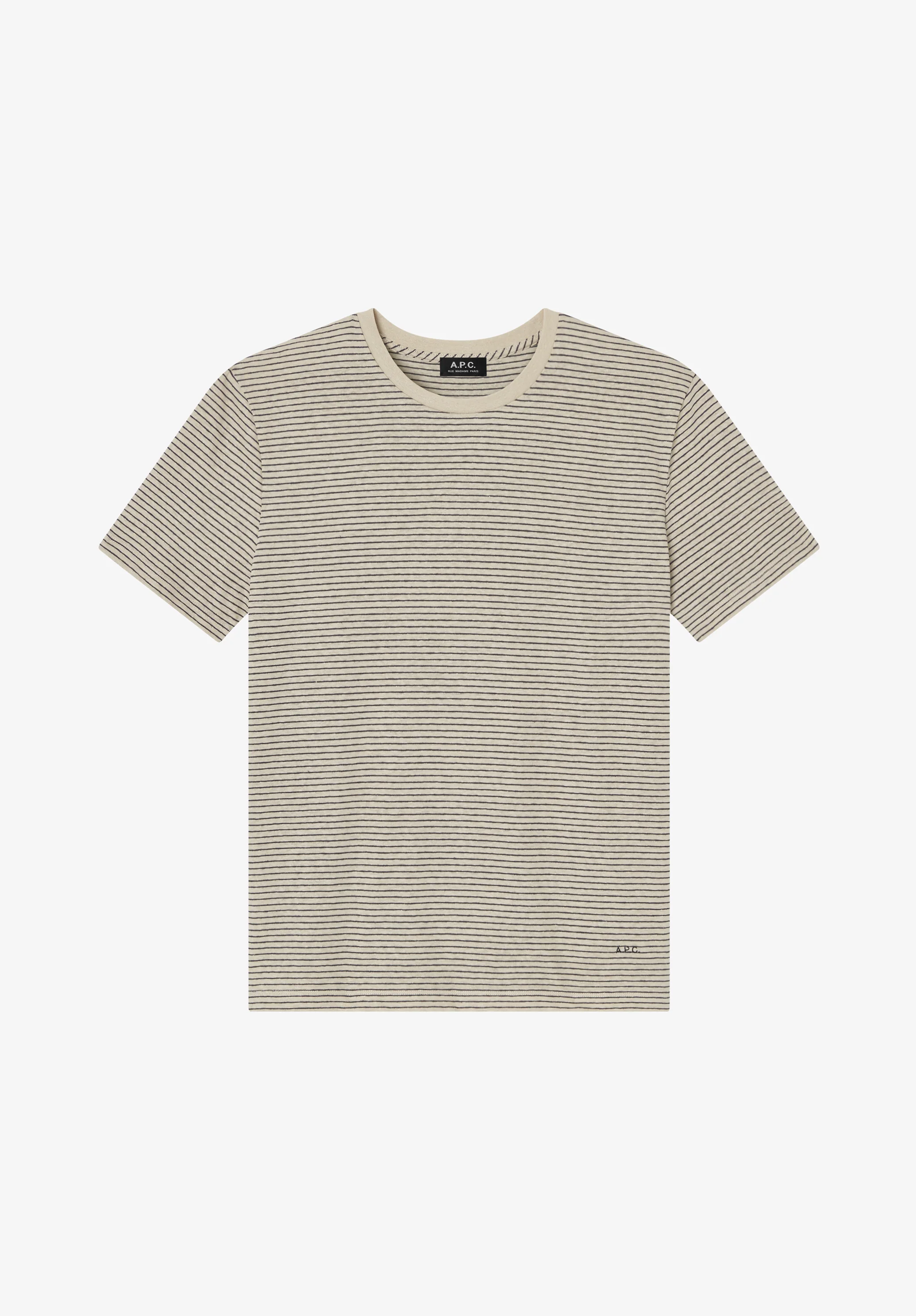 Ecru t-shirt with black stripes