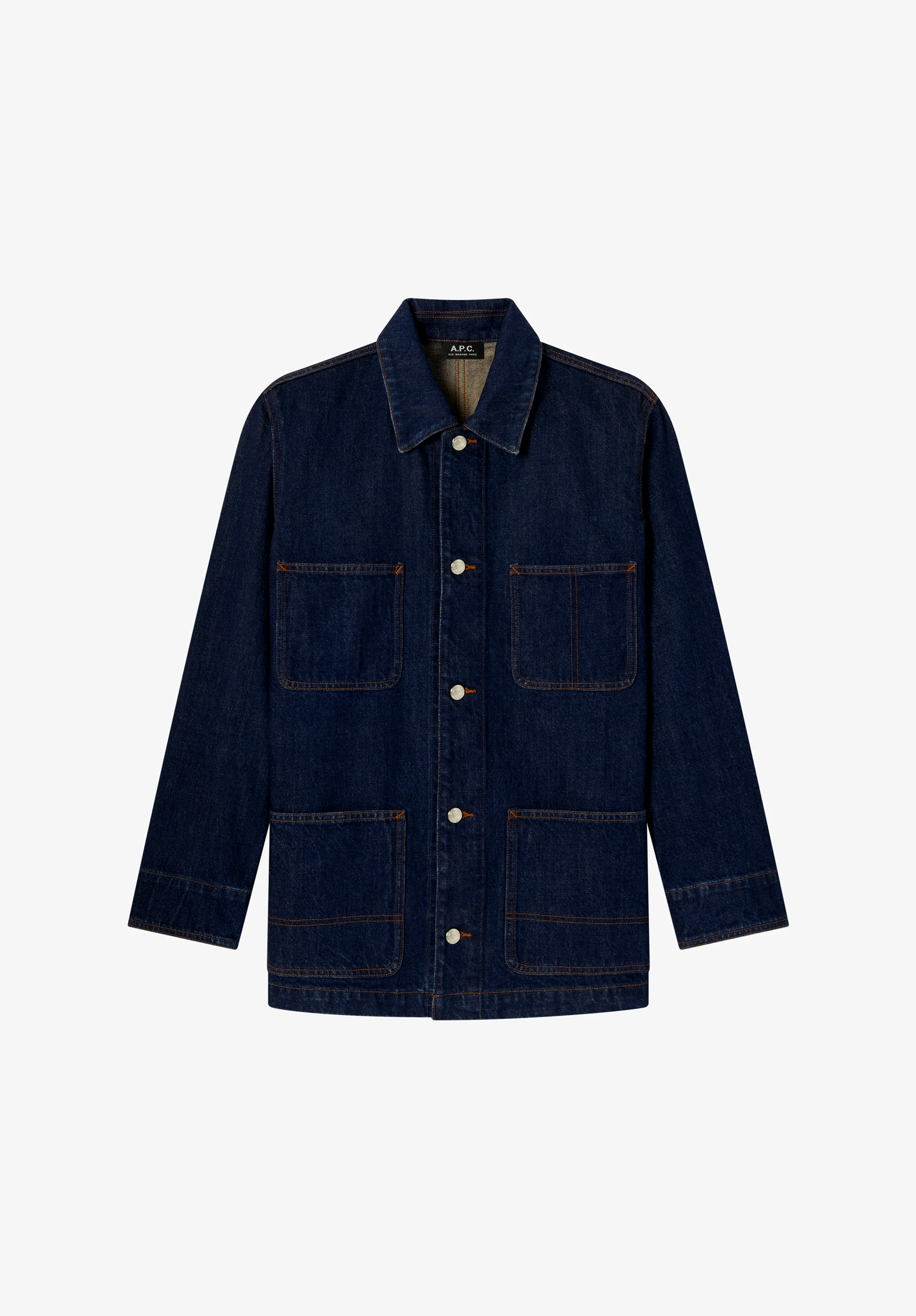 Faded Japanese denim workwear jacket