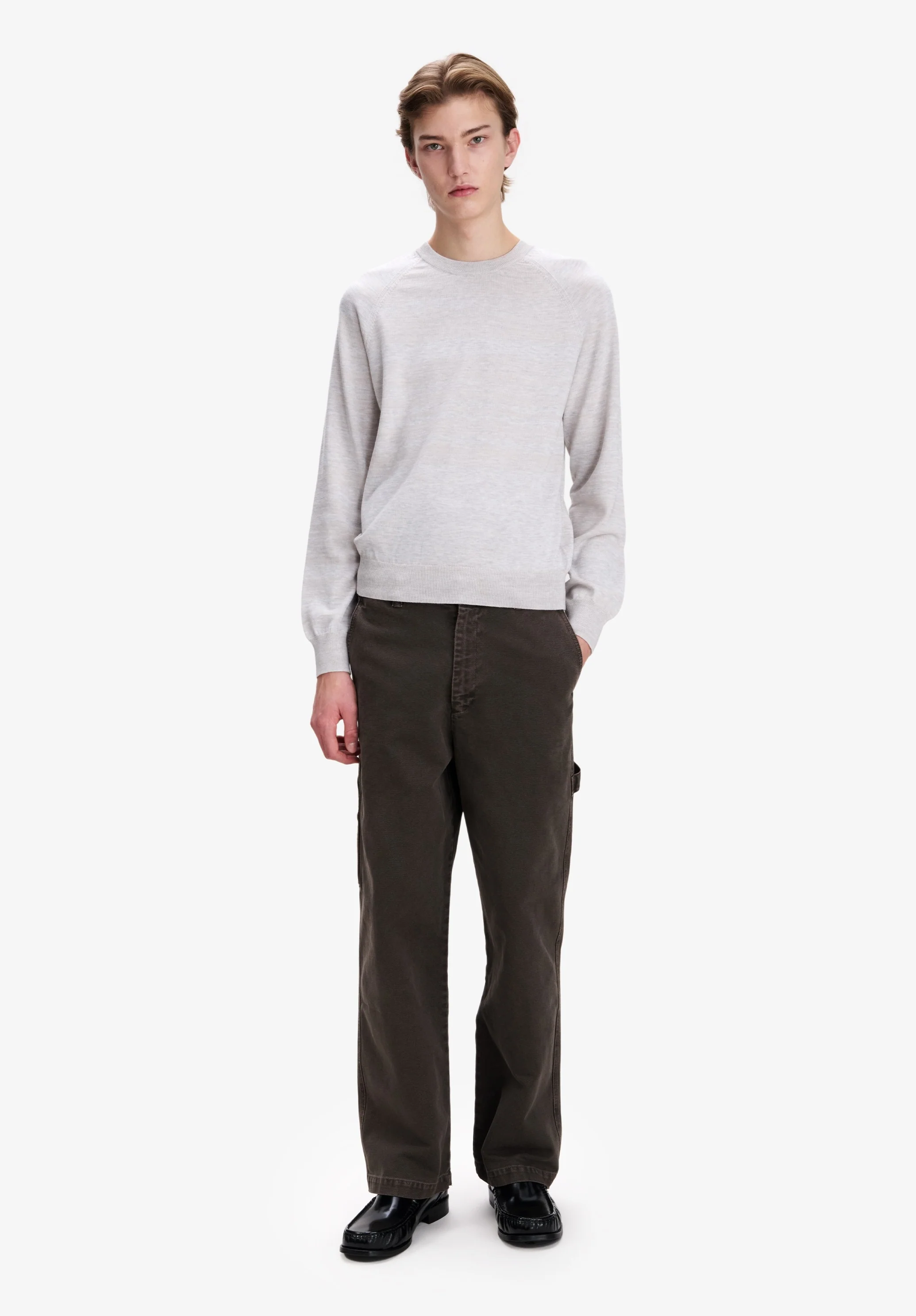 Grey raglan-sleeve sweater - Image 2