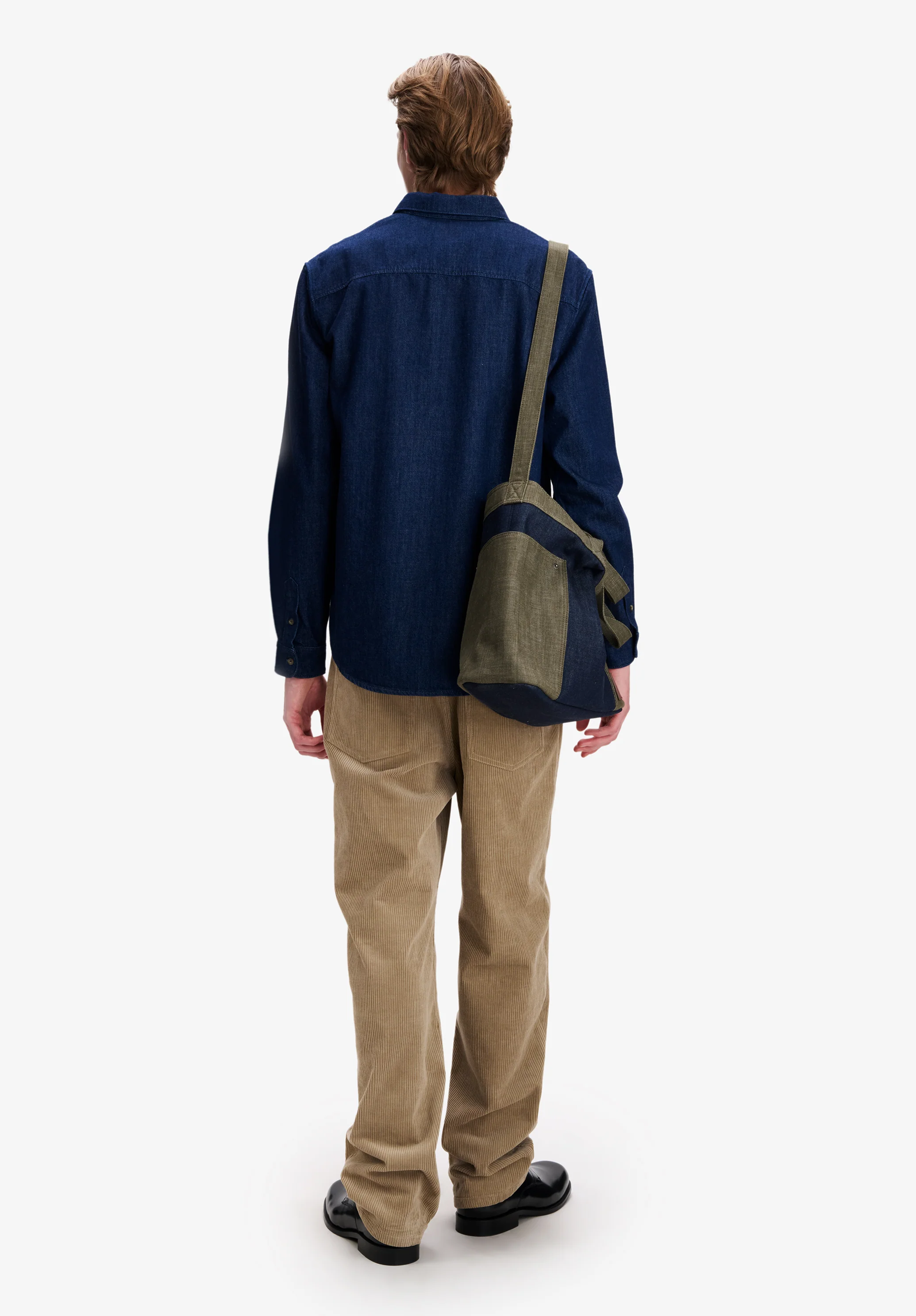 Indigo blue lightweight denim shirt - Image 3