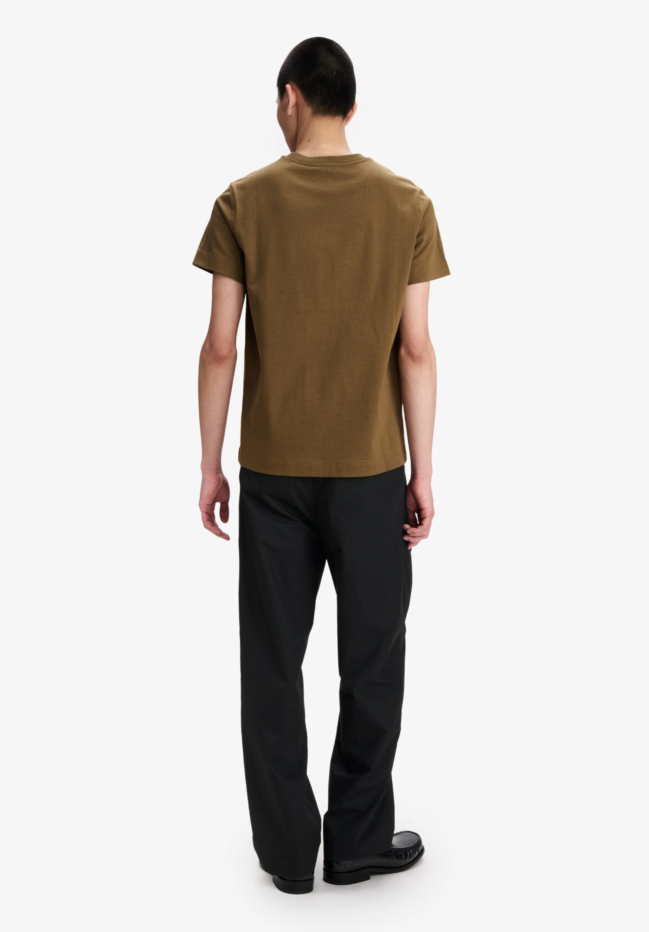 Khaki organic cotton T-shirt - Image 3