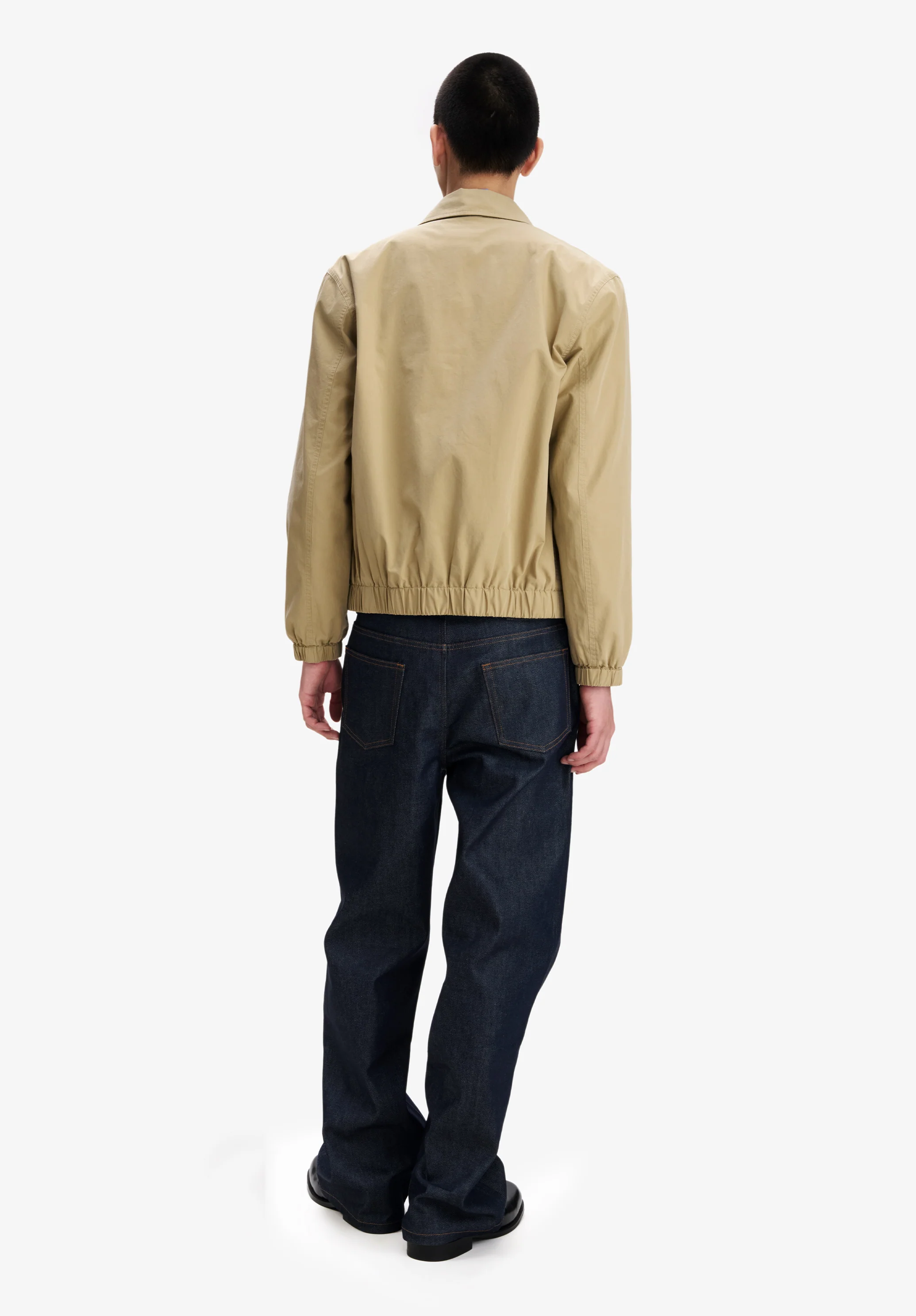 Lightweight beige cotton jacket - Image 2