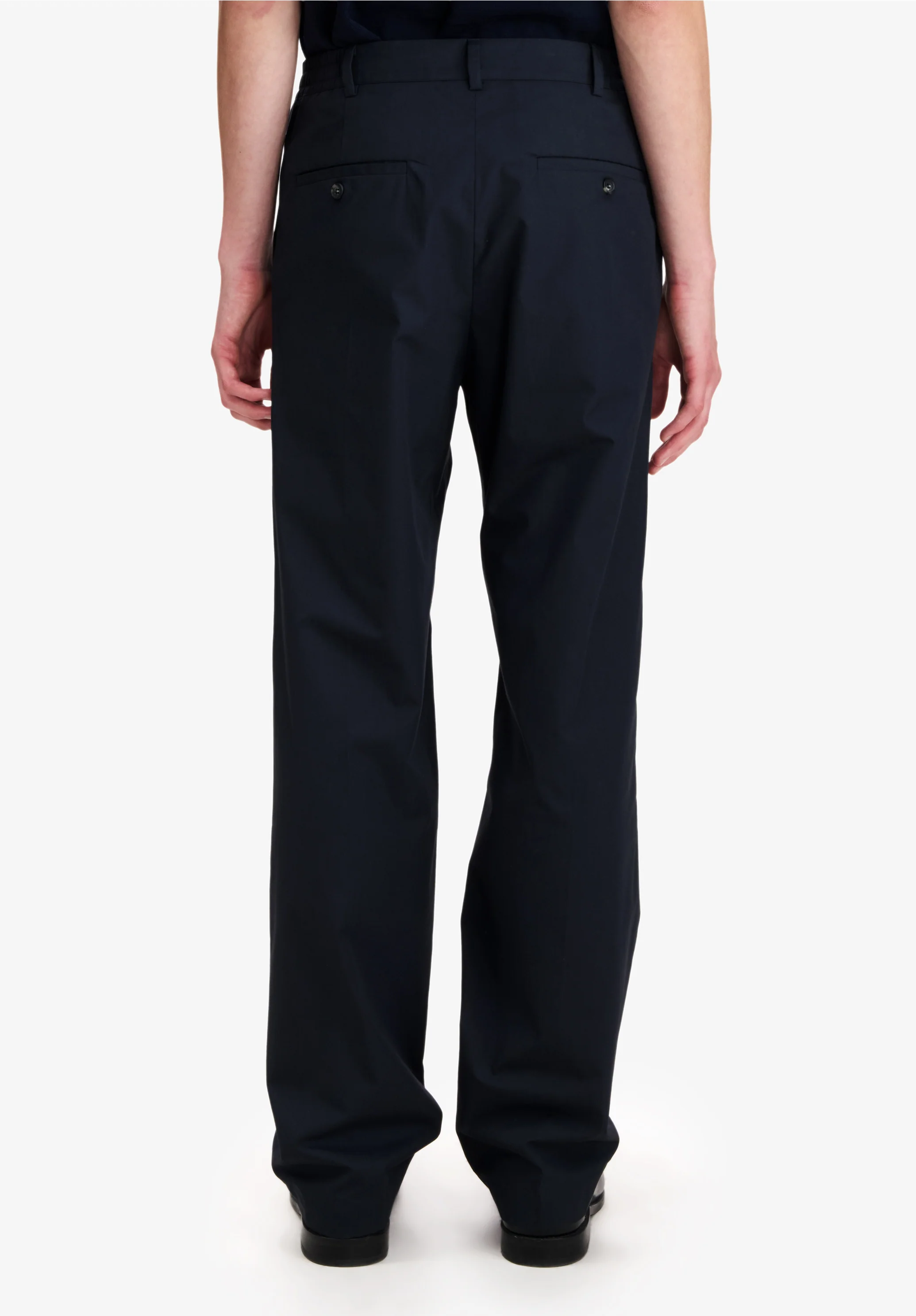 Navy blue organic cotton trousers - Image 5