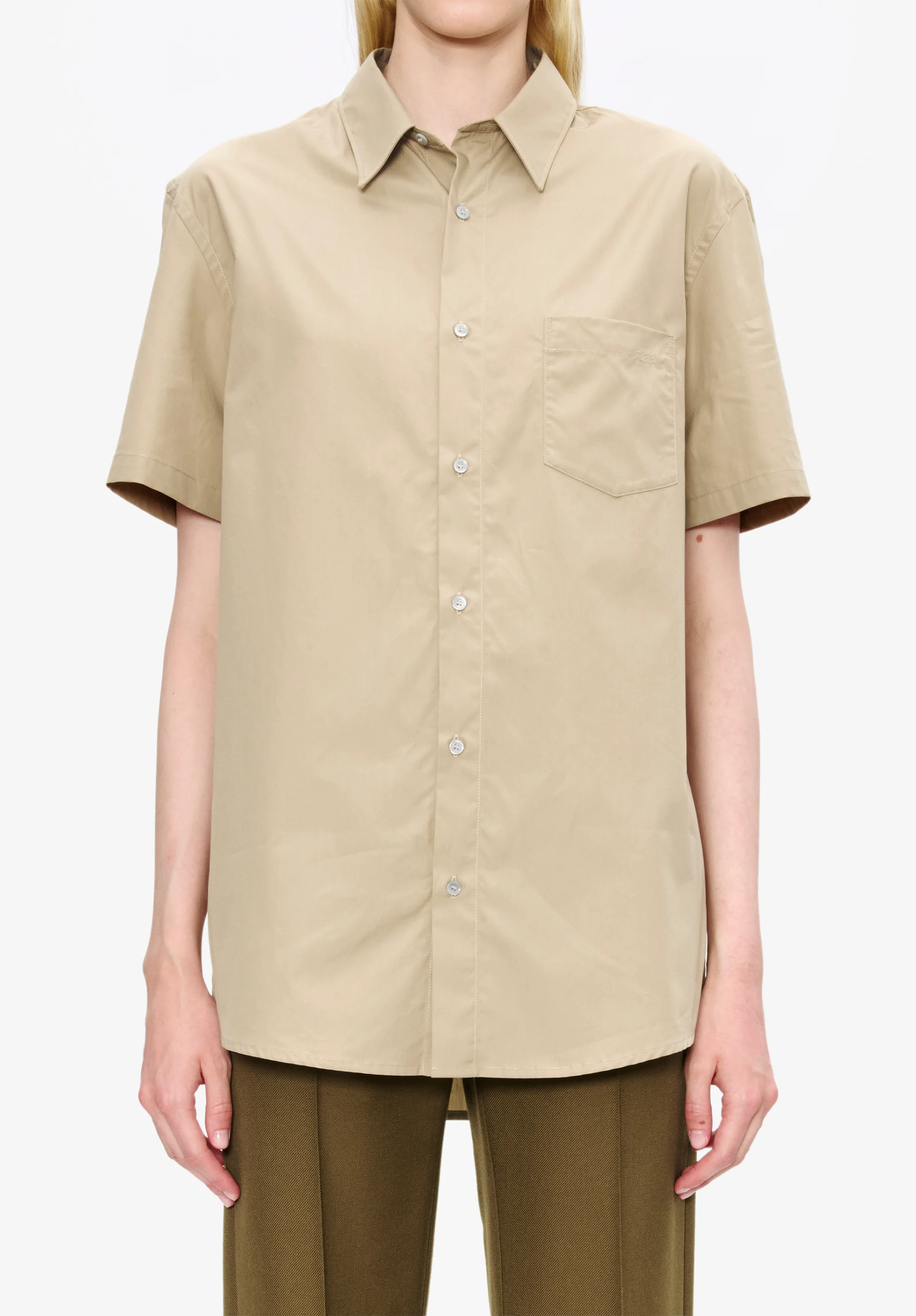 Poplin short-sleeve shirt - Image 4