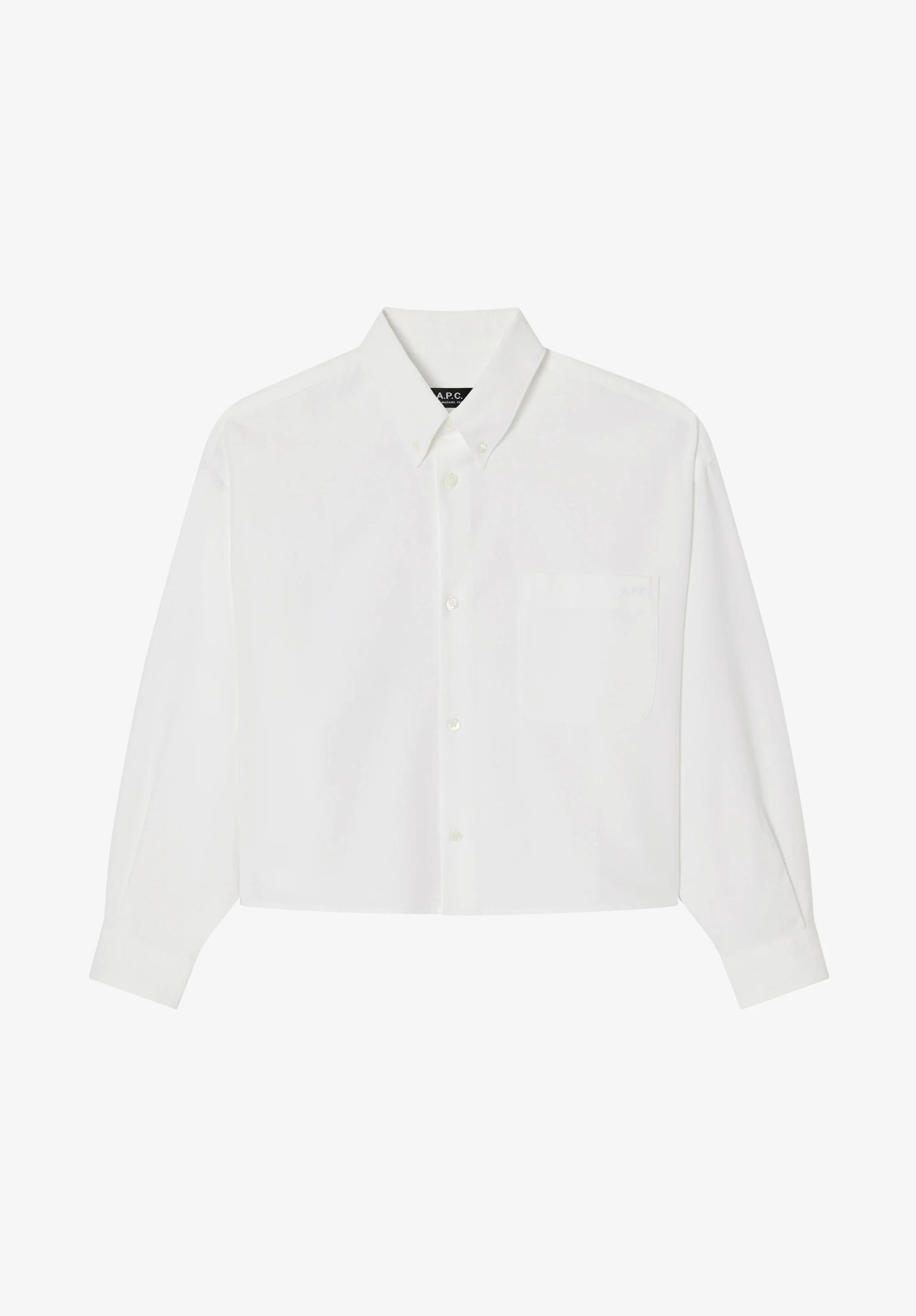Short white oxford shirt