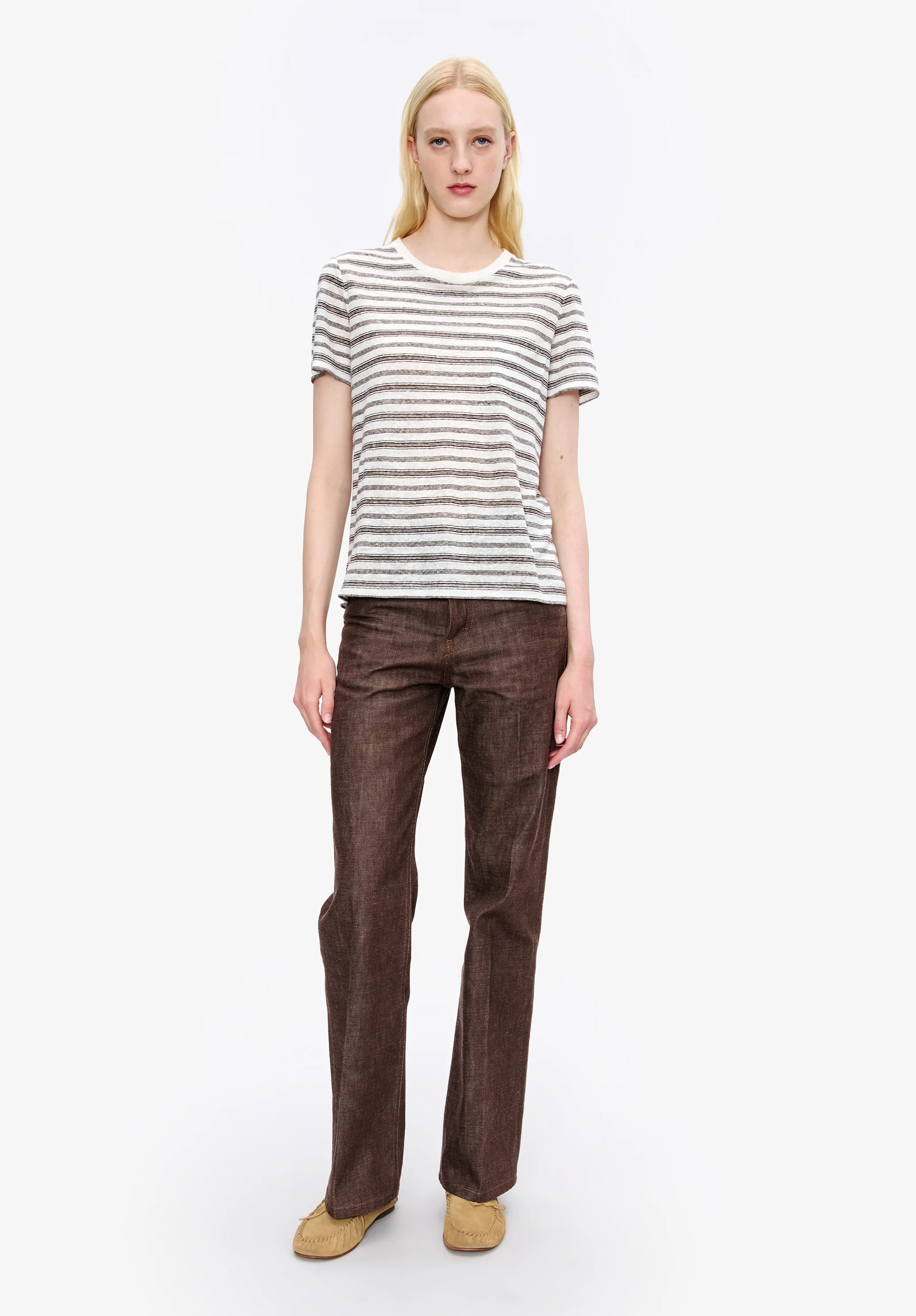 Striped linen T-shirt - Image 2
