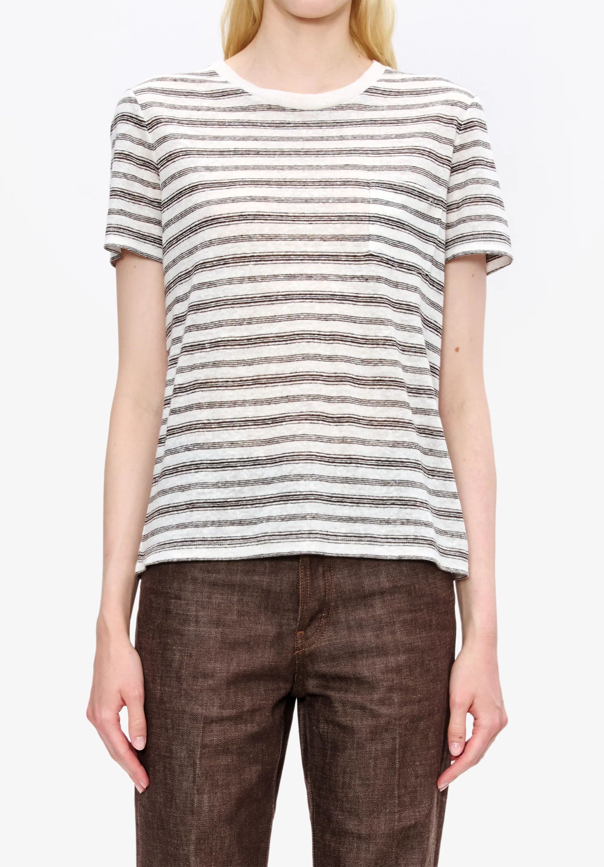 Striped linen T-shirt - Image 4